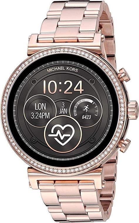 cheap rose gold michael kors watch|rose gold mk smart watch.